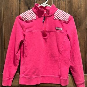 Women's S vineyard vines dark pink 1/4 Zip pullover